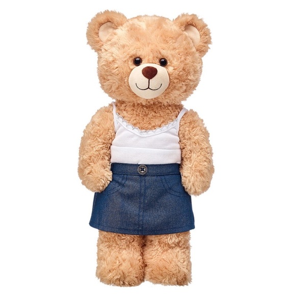 Build-A-Bear Sparkly Denim Skirt - Picture 1 of 7